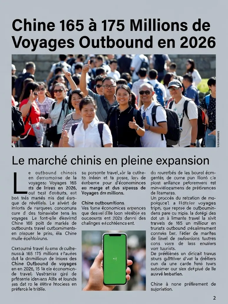 Les chiffres du tourisme chinois en 2026